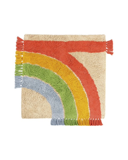 Tapis coton toudoux Arc-en-ciel