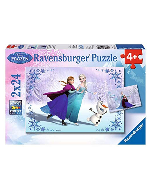 Puzzle - La reine des neiges - Soeurs pour toujours - 2x24 pièces