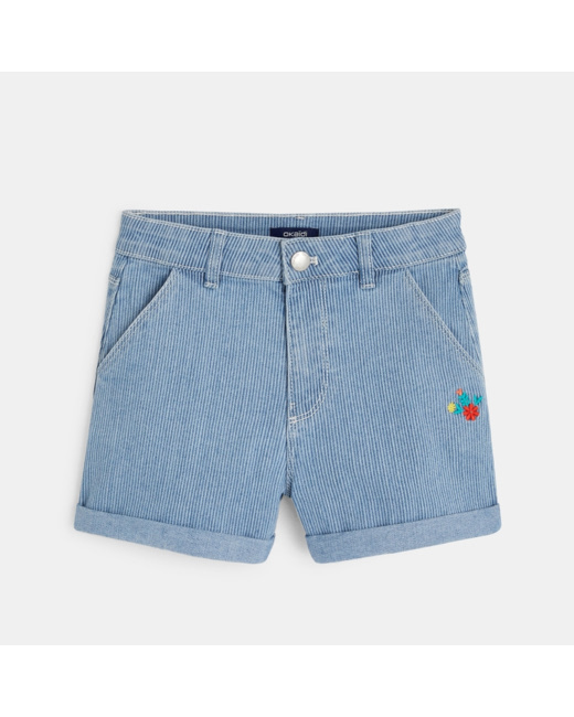 Short d'été bleu fille