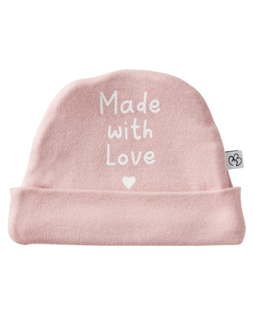 Bonnet double pur coton Made with love