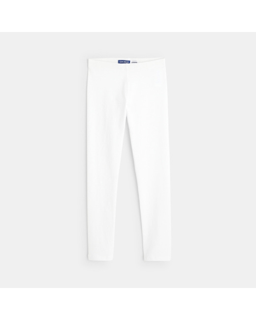 Leggings en jersey uni blanc fille
