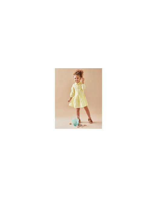 Robe rayée à longues manches