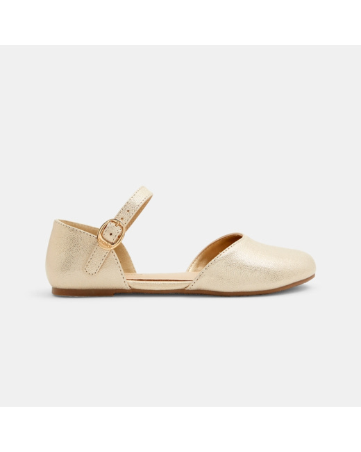 Ballerines chic irisées à boucle jaunes fille