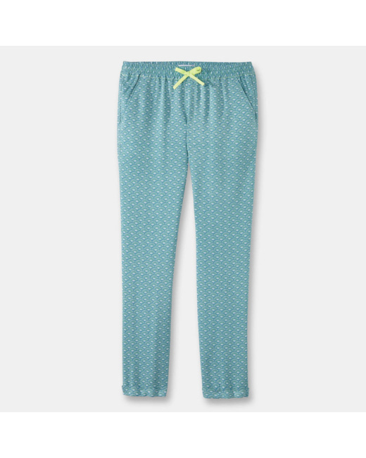 Pantalon fluide imprimé vert fille