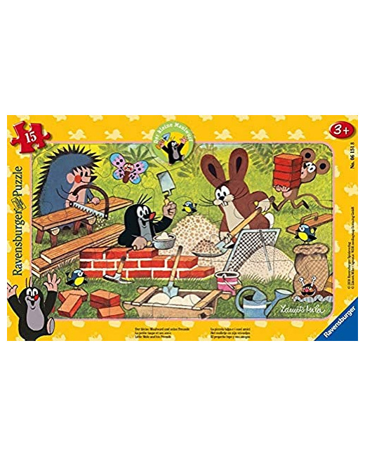 Puzzle - The Little Mole - La Petite taupe et ses amis - 15 pièces