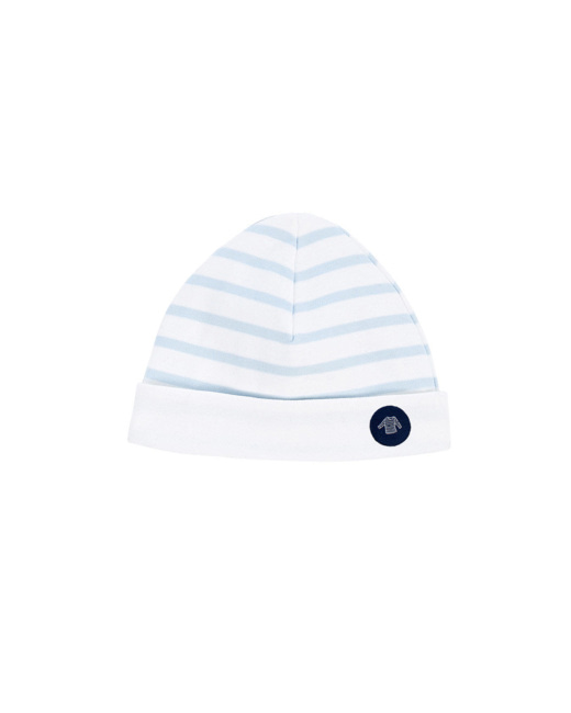 Bonnet "Morgan" Baby - coton épais - Blanc/Reflet