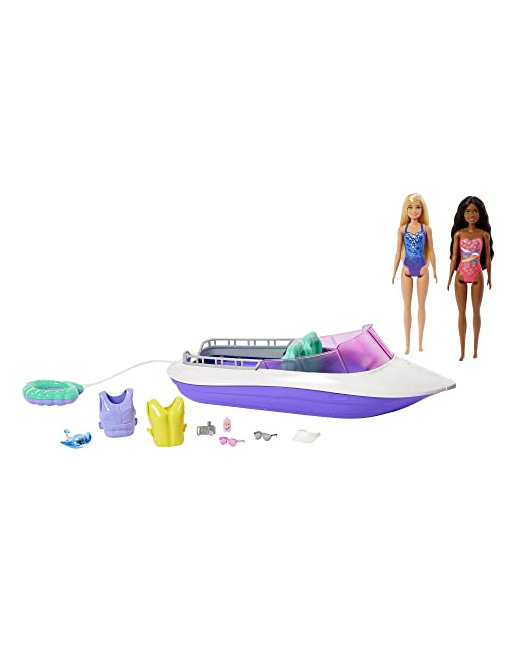 Barbie Mermaid Power - Bateau, poupées et accessoires
