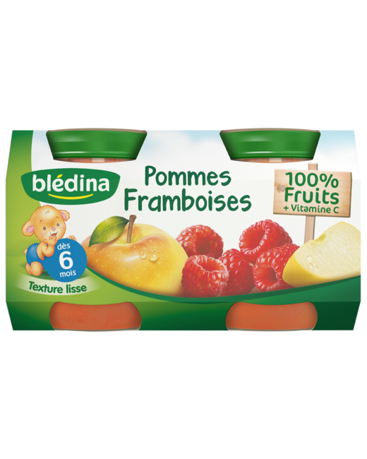 Pot Pommes Framboises 4x130g
