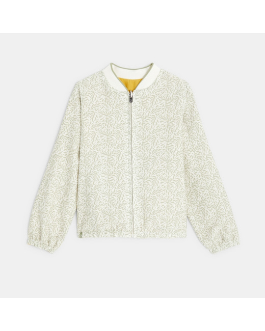 Blouson teddy réversible jaune fille