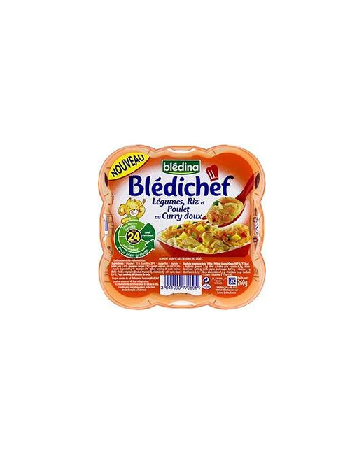 Blédichef : Légumes, riz et poulet au curry doux