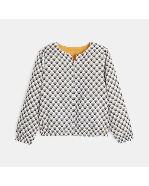 Bomber zippé réversible noir fille