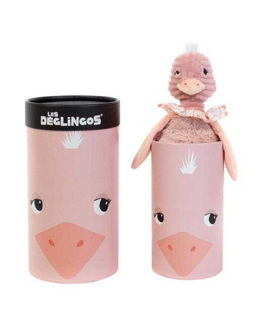 Peluche grand simply Pomelos l'autruche en boîte