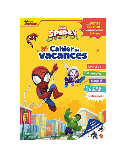 Spidey et ses amis extraordinaires - Cahier de vacances 2023, de la Petite Section à la Moyenne sect