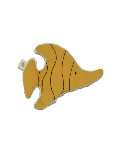Hochet en coton bio Poisson