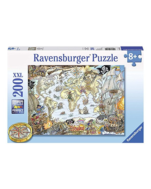 Puzzle - La carte des pirates - 200 pièces