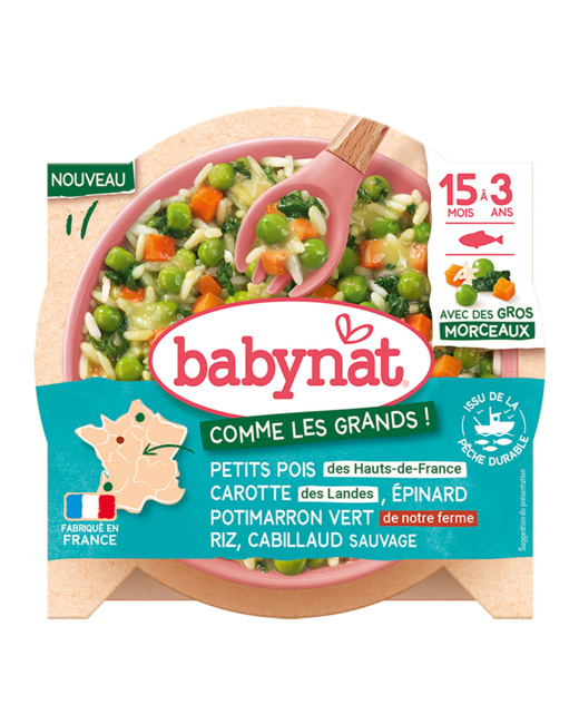 Légumes riz cabillaud