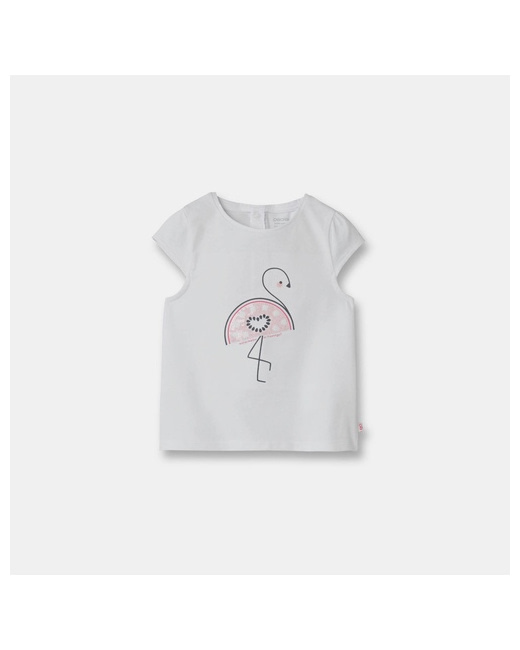 T-shirt mancherons motif sequins