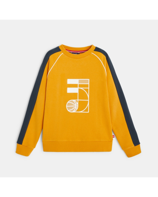 Sweat molleton sport jaune garçon