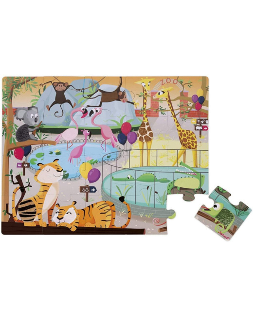 Puzzle tactile une journee au zoo