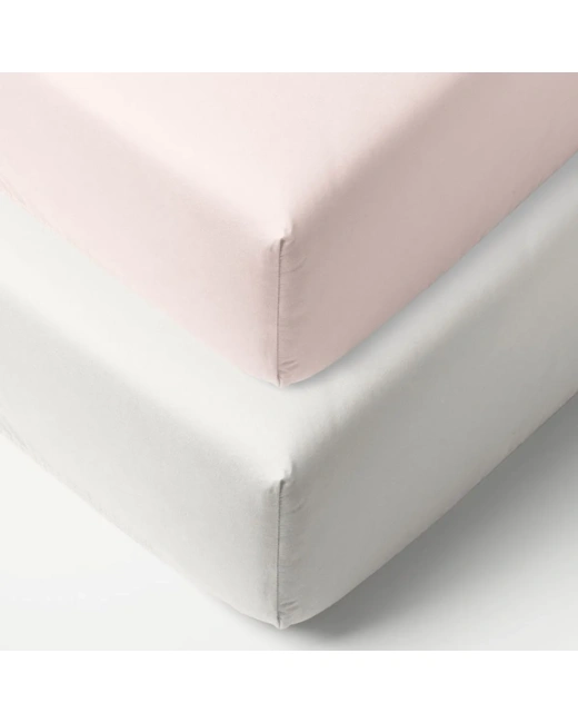 Lot de 2 draps-housses en jersey