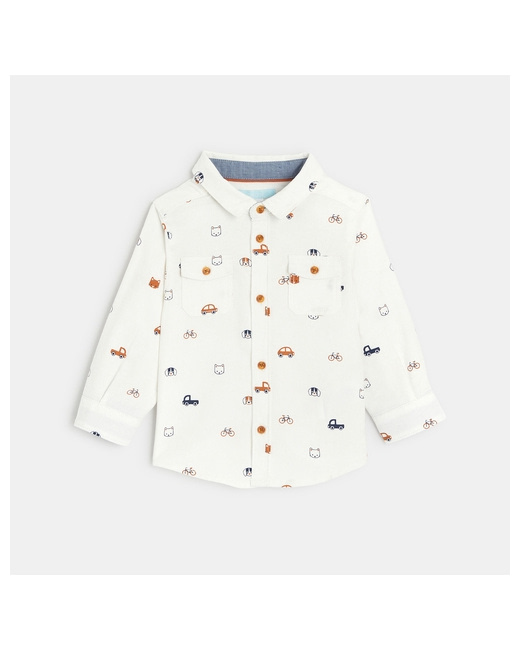 Chemise velours chiens et véhicules
