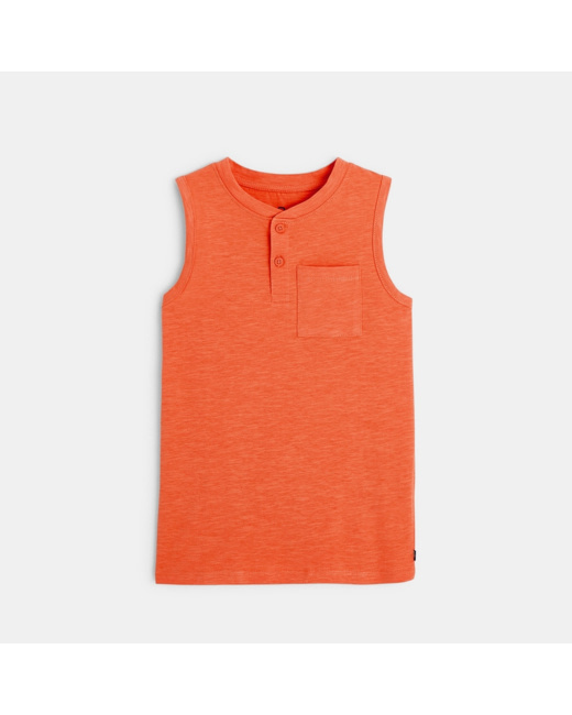 Débardeur en jersey flammé orange garçon
