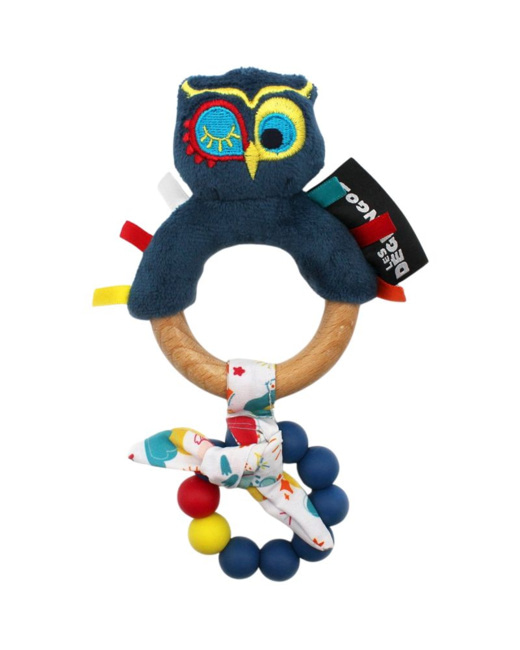 Anneau de dentition en silicone Astros le hibou