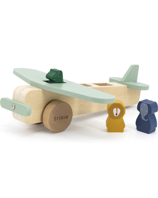 Avion des animaux en bois