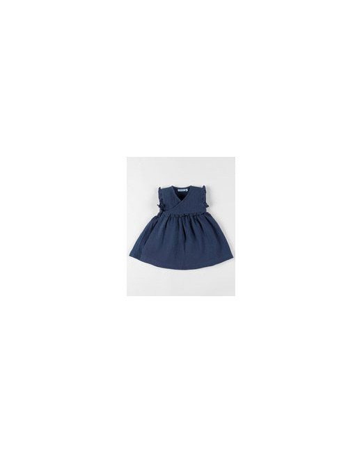 Robe portefeuille en mousseline de coton