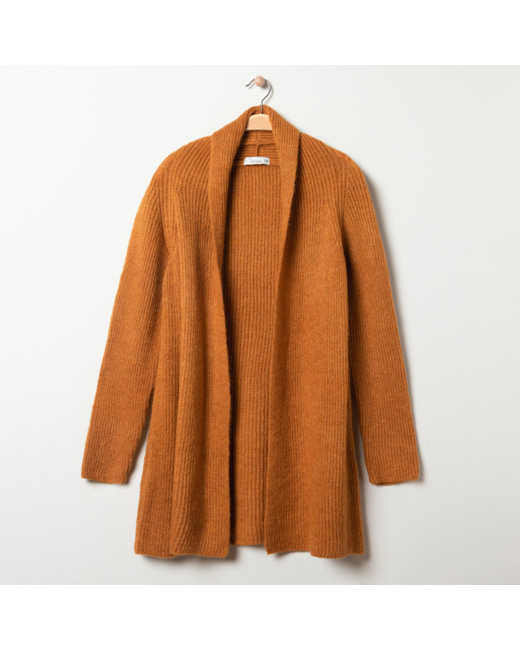 Gilet long de grossesse en tricot
