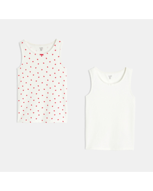 Débardeurs en jersey (lot de 2) fille