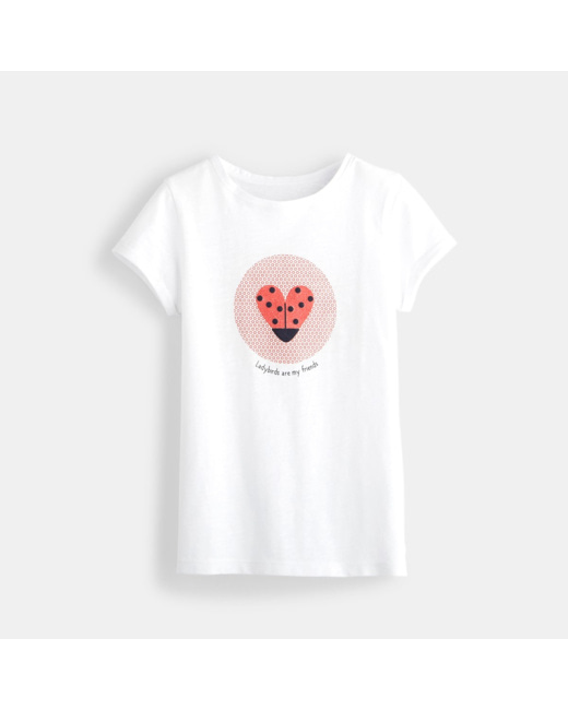 T-shirt à motif pailleté rose fille