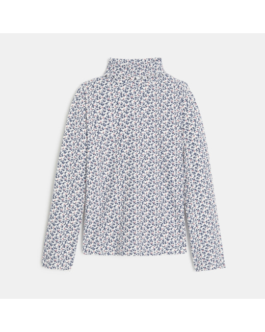 T-shirt col montant imprimé