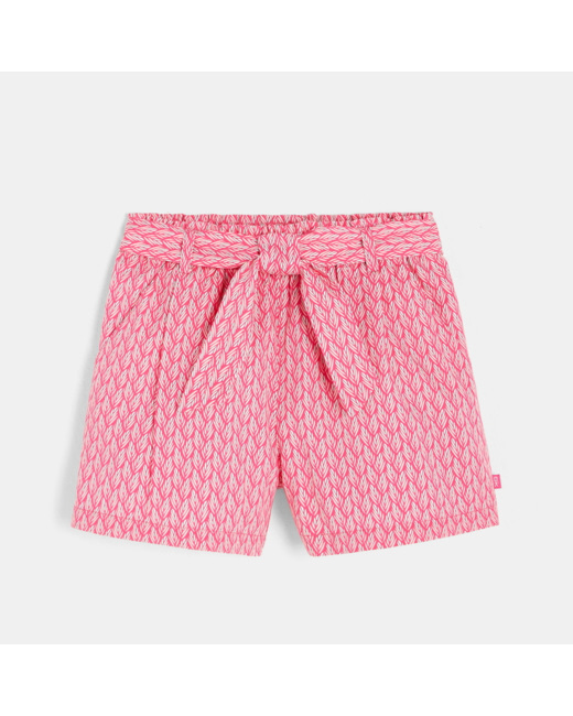 Short imprimé rose fille