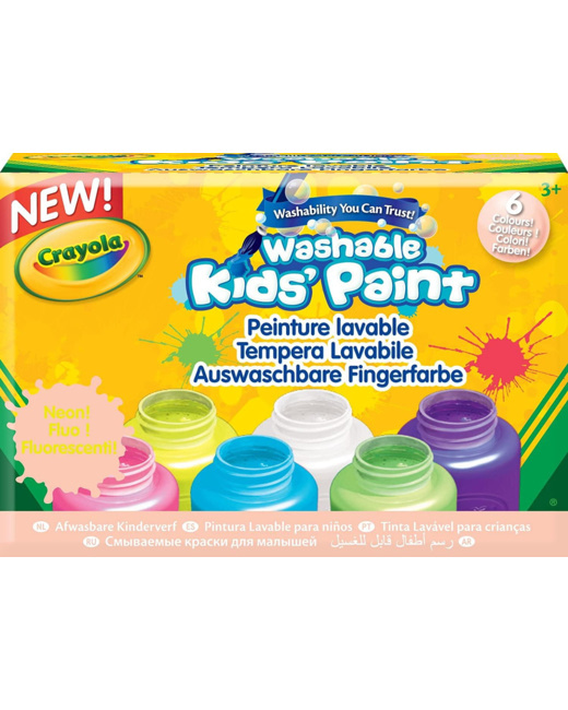 Peinture lavable kids 6 couleurs