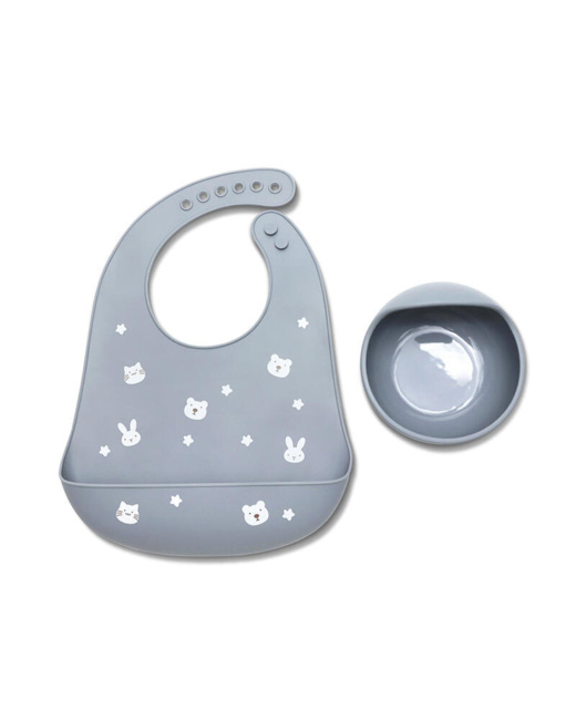 Set de 2 bavoirs avec B.assiette