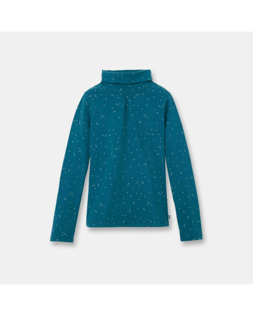 T-shirt col roulé turquoise fille