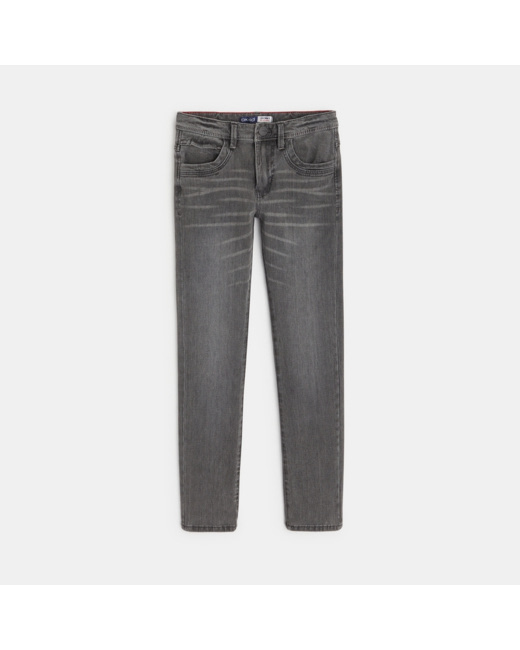 Jean skinny bi-stretch gris garçon
