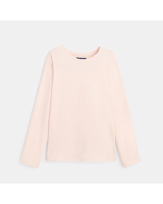 T-shirt à motif irisé Fleur rose fille