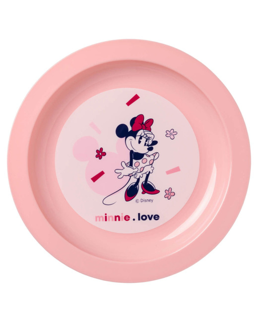 Assiette plate bébé Minnie Confettis