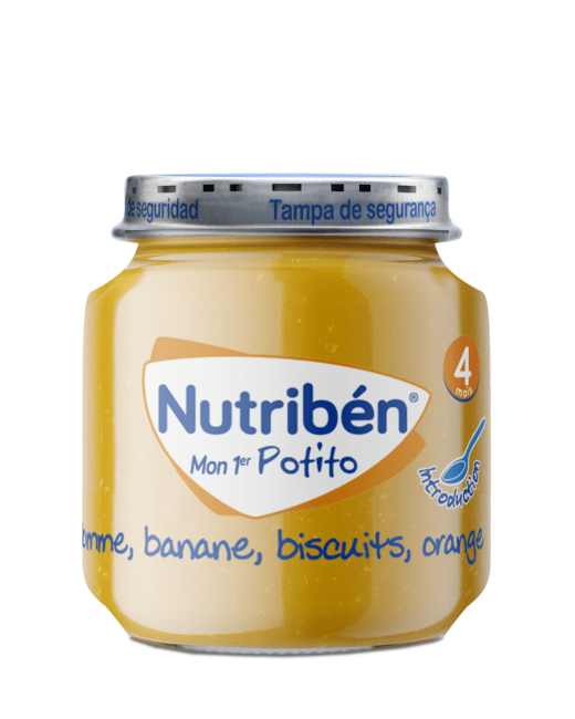 Potito Pomme, banane, biscuit et orange