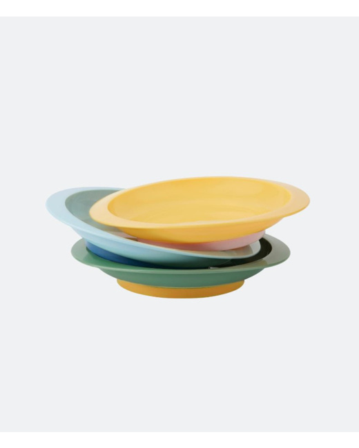 Lot de 3 assiettes antidérapantes
