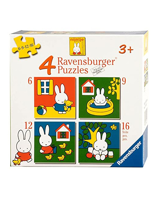 Puzzle - 4 puzzles - 6, 9, 12 et 16 pièces