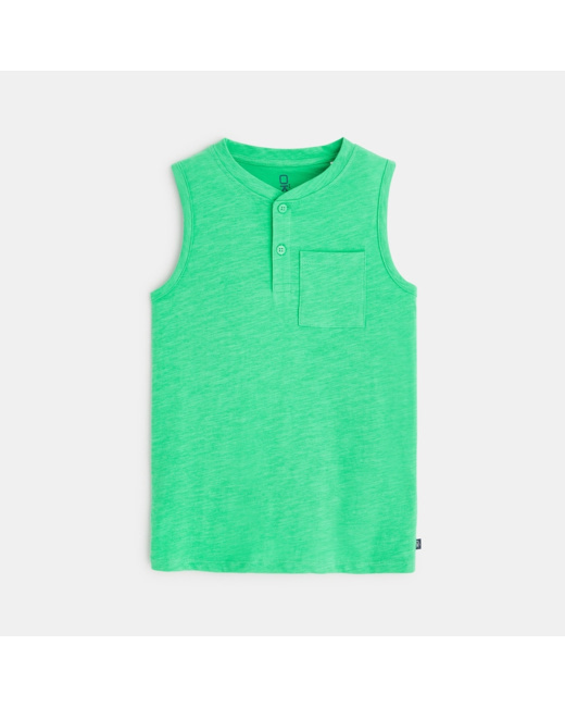 Débardeur en jersey flammé vert garçon