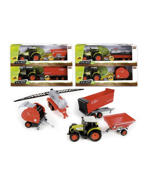 Tracteur Claas avec remorque
