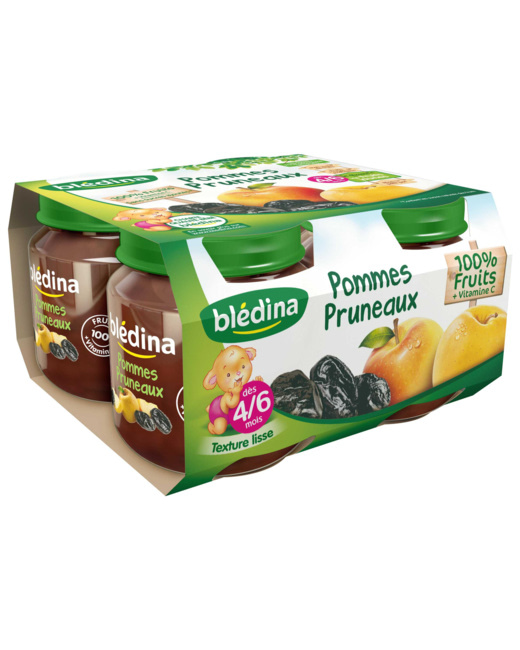 Pot Pommes Pruneaux 4x130g