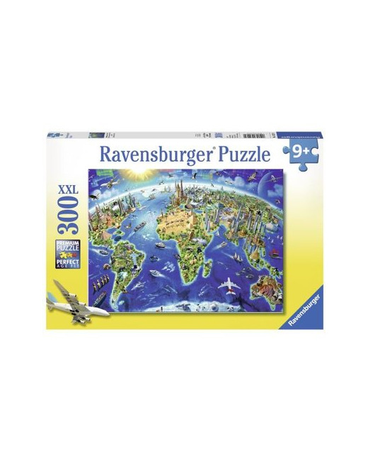 Puzzle XXL - Carte des monuments du monde