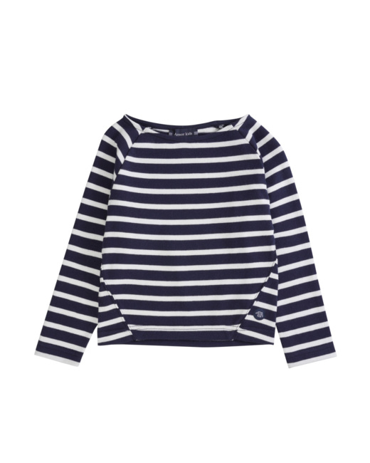 Marinière Kids - coton rustique - Marine Deep/Milk