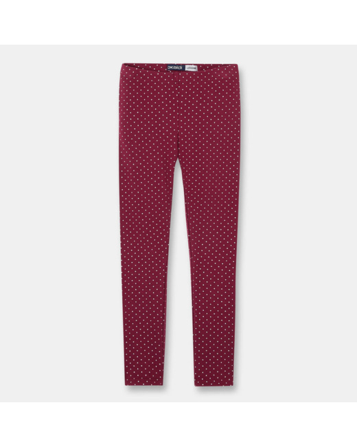 Leggings molletonné rouge fille