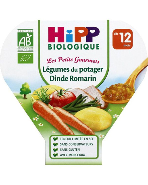 Légumes du potager Dinde Romarin - Assietes 230g - 12 mois